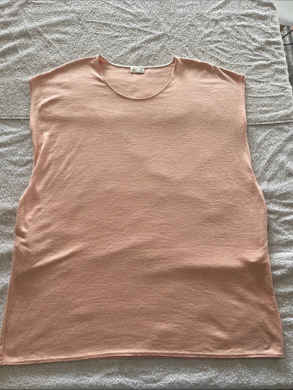 Wilfred Peach Knit Sleeveless Tunic Top